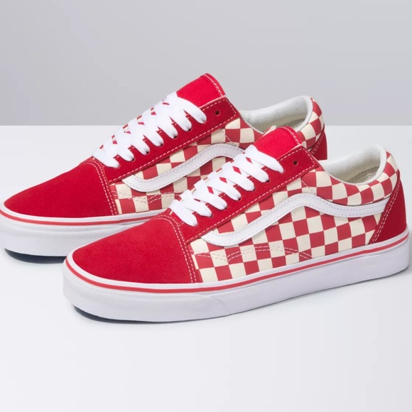 VANS PRIMARY CHECK OLD SKOOL RED/WHITE - Picture 10 of 10